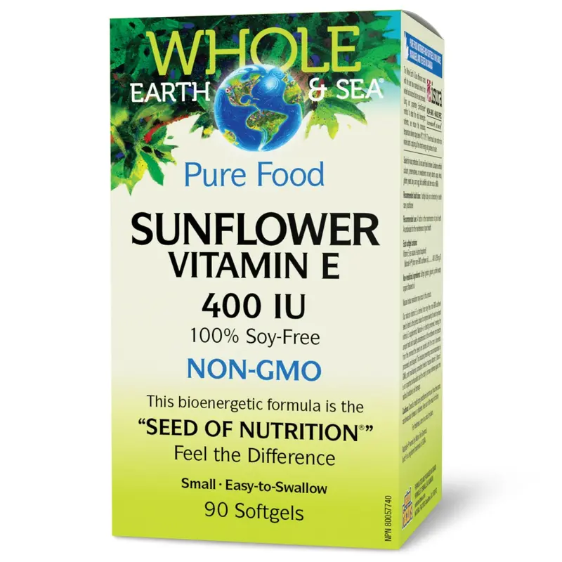 Whole Earth & Sea Sunflower-Derived Vitamin E – 90 Softgels 1