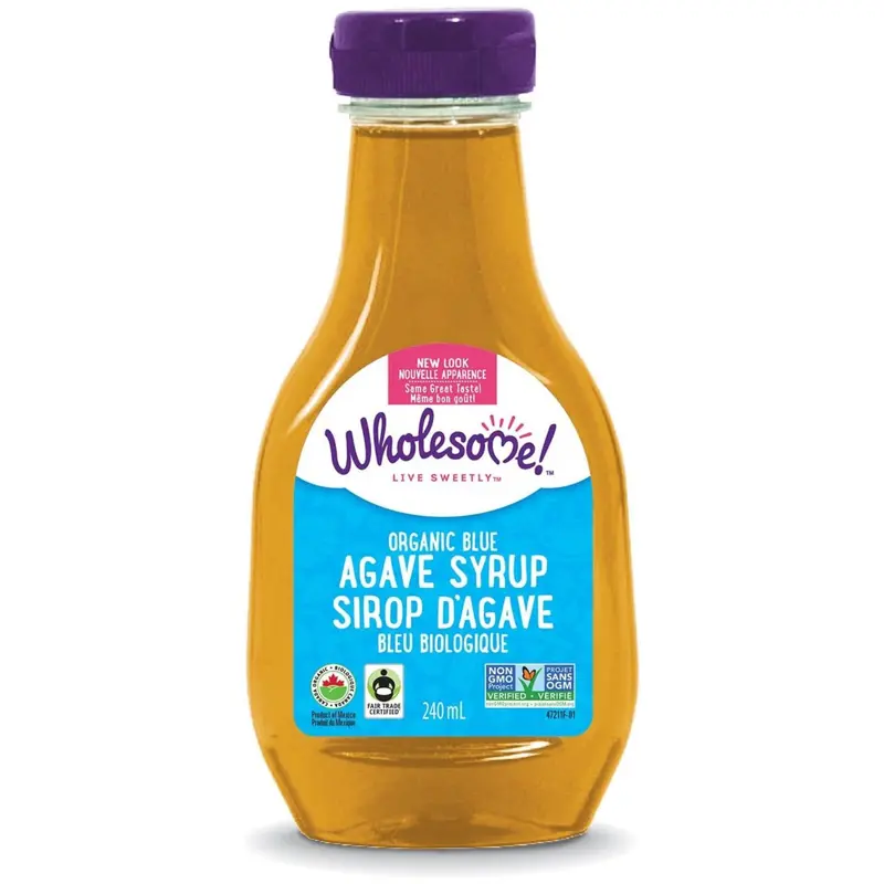Wholesome Sweeteners Organic Blue Agave Nectar – 240 Ml Low-Glycemic Syrup 1