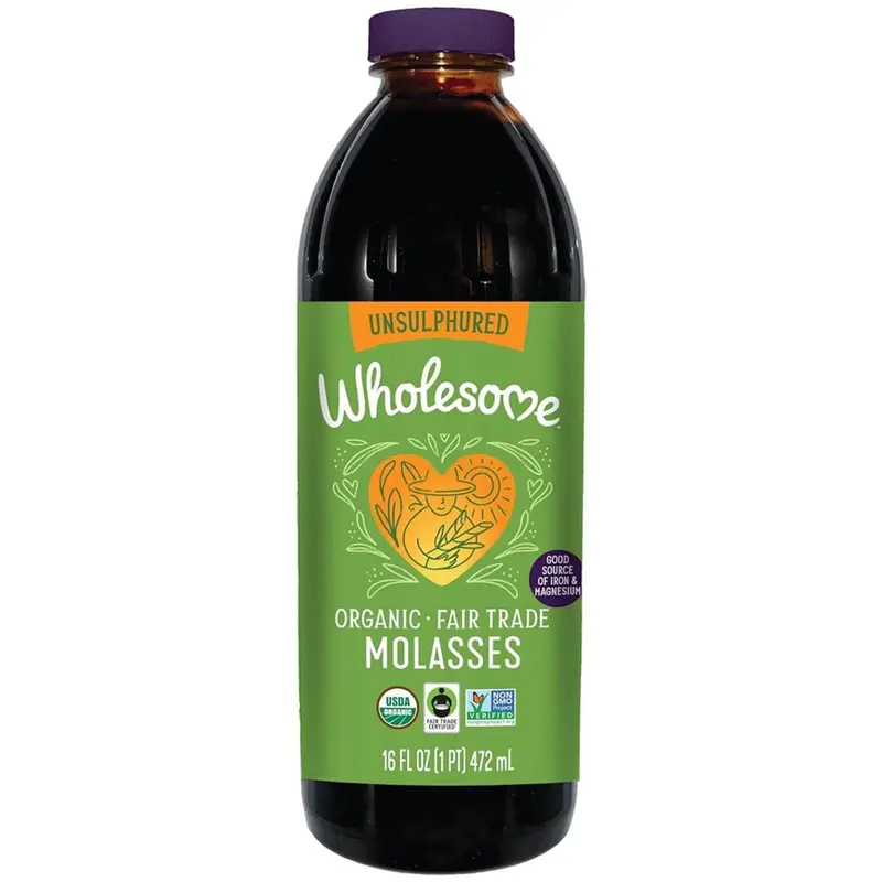Wholesome Sweeteners Organic Unsulphured Molasses – 662 Ml Rich Blackstrap Flavor 1