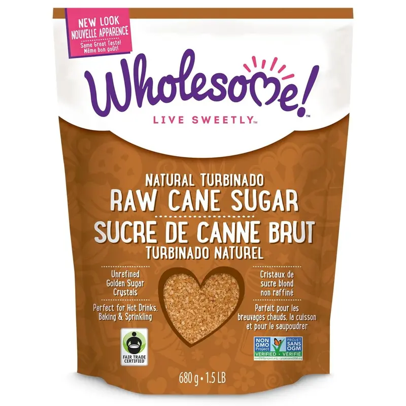 Wholesome Sweeteners Raw Cane Sugar – 680 G Unrefined Natural Sweetener 1