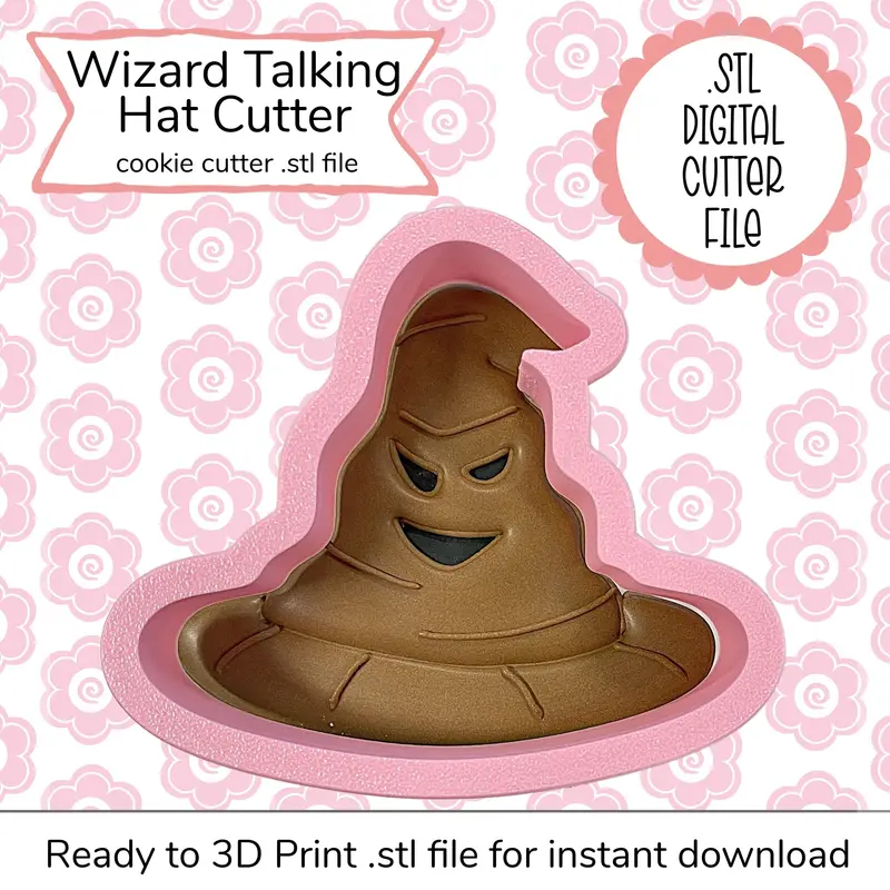 Wizard Talking Hat Stl File – Whimsical 3D Cutter Pattern (Digital) 1