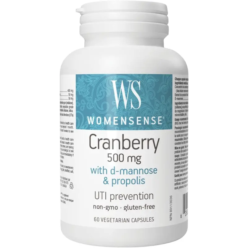 Womensense D-Mannose With Cranberry & Propolis – 500 Mg, 60 Capsules 1