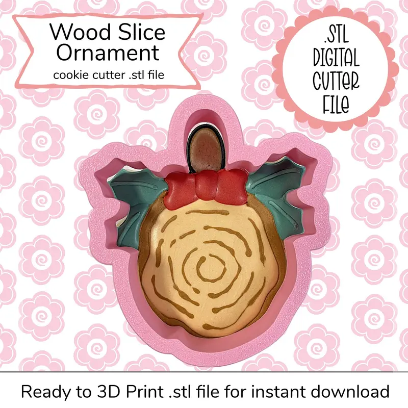Wood Slice Ornament Cookie Cutter – Stl Template 1