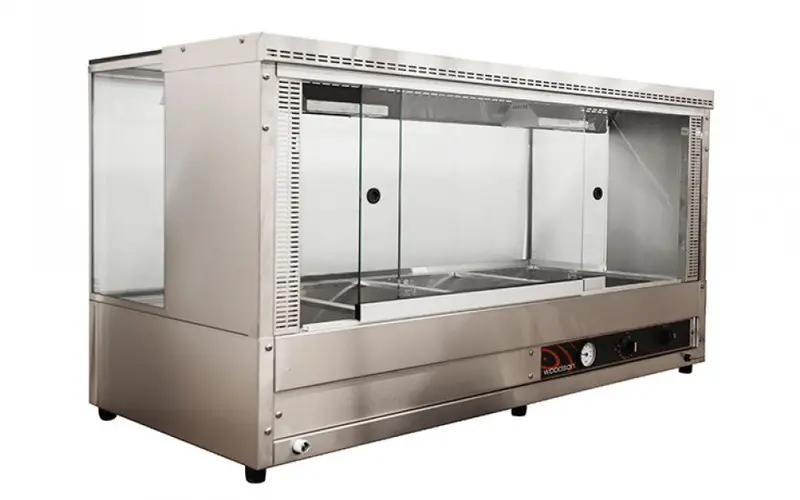 Woodson W.Hfsq25 5-Module Square-Glass Hot Food Display 1