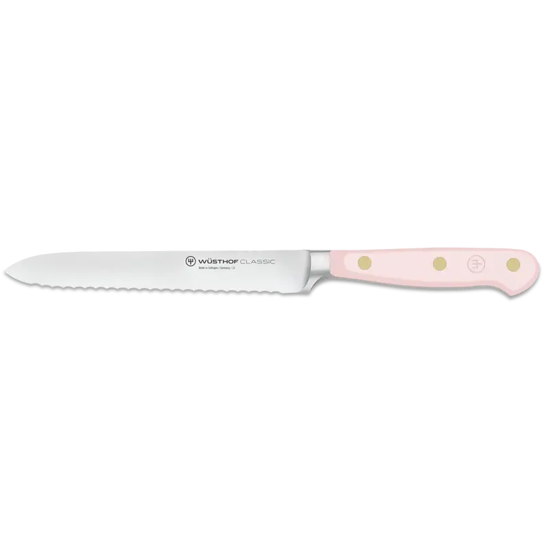 Wusthof Classic Colour 14 Cm Serrated Utility Knife In Pink Himalayan Salt 1