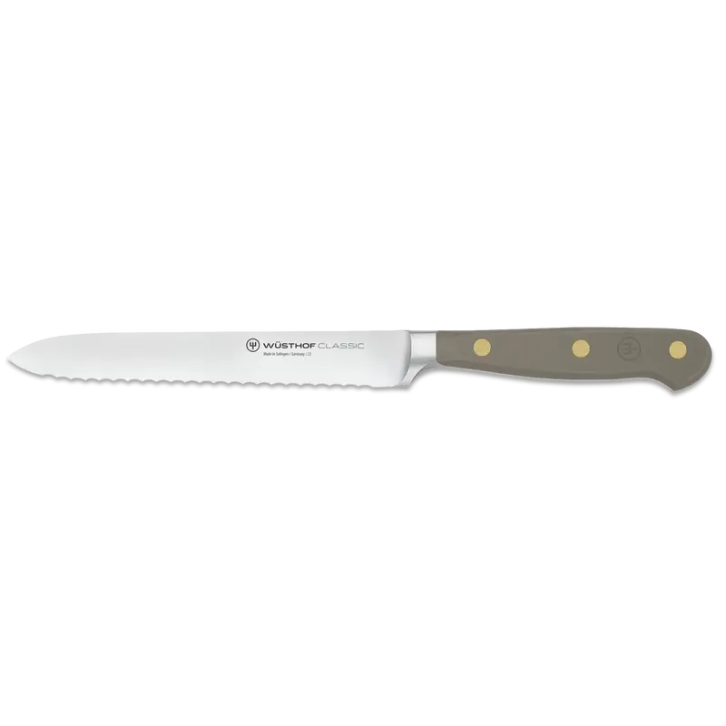 Wusthof Classic Colour 14 Cm Serrated Utility Knife In Velvet Oyster 1
