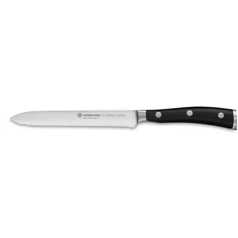 Wüsthof Classic Ikon 14 Cm Serrated Utility Knife 1