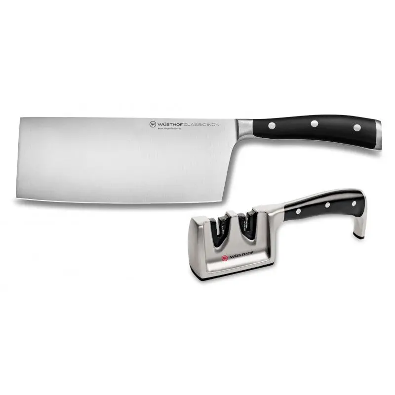 Wüsthof Classic Ikon 2-Piece Chef’S Knife And Sharpener Set 1