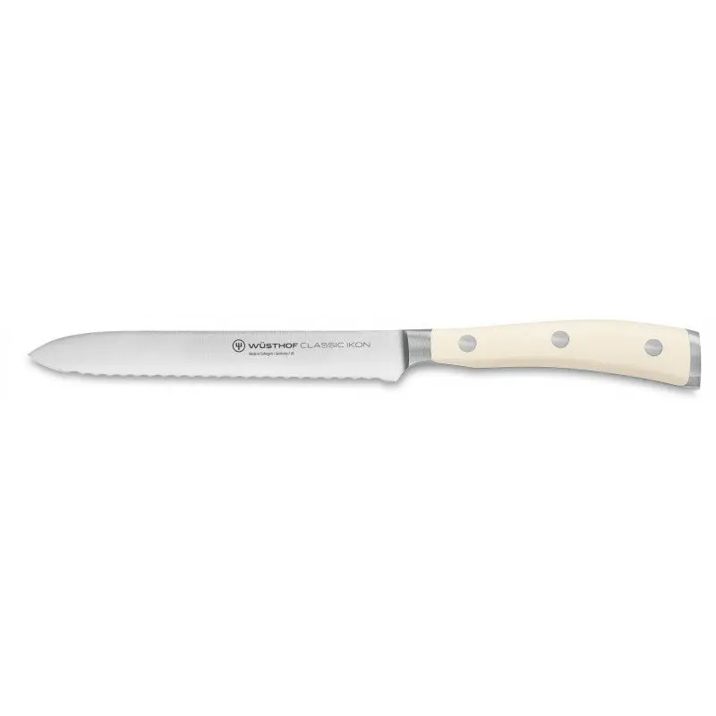 Wusthof Classic Ikon Creme 14 Cm Serrated Utility Knife 1