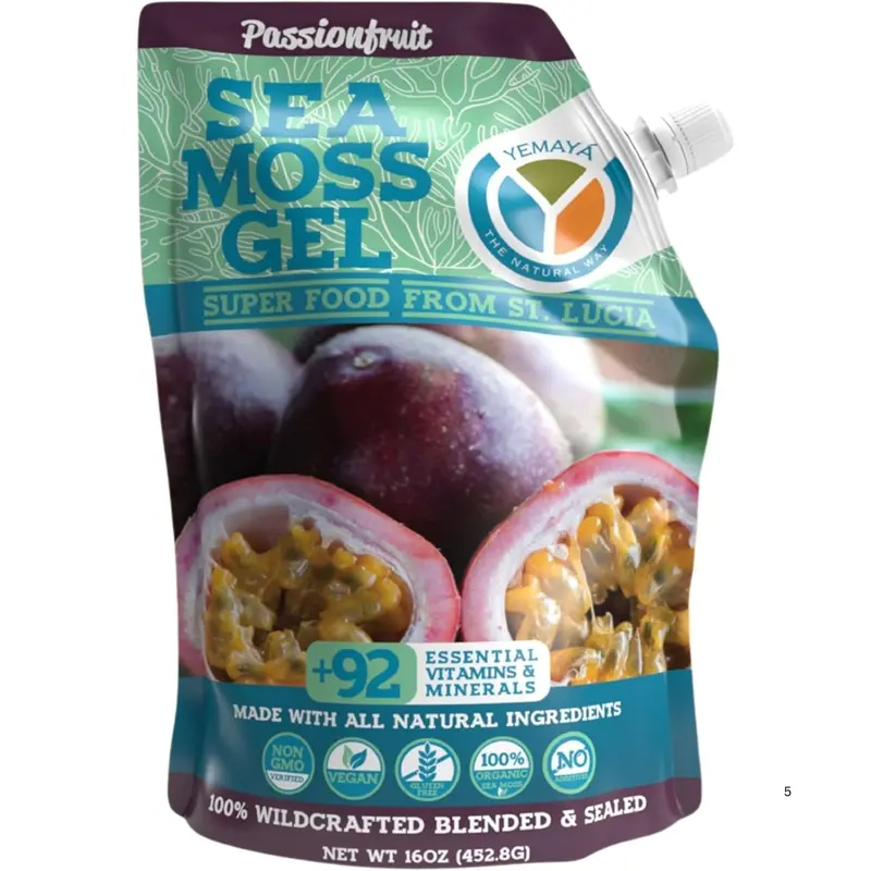 Yemaya Sea Moss Gel – Passionfruit Flavor, 454G 1