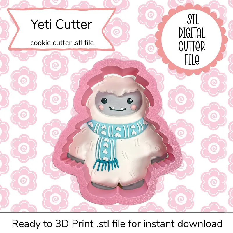 Yeti Cookie Cutter – Digital Stl File 1