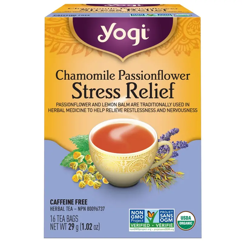 Yogi Chamomile Passionflower Stress Relief Tea – 16 Tea Bags 1