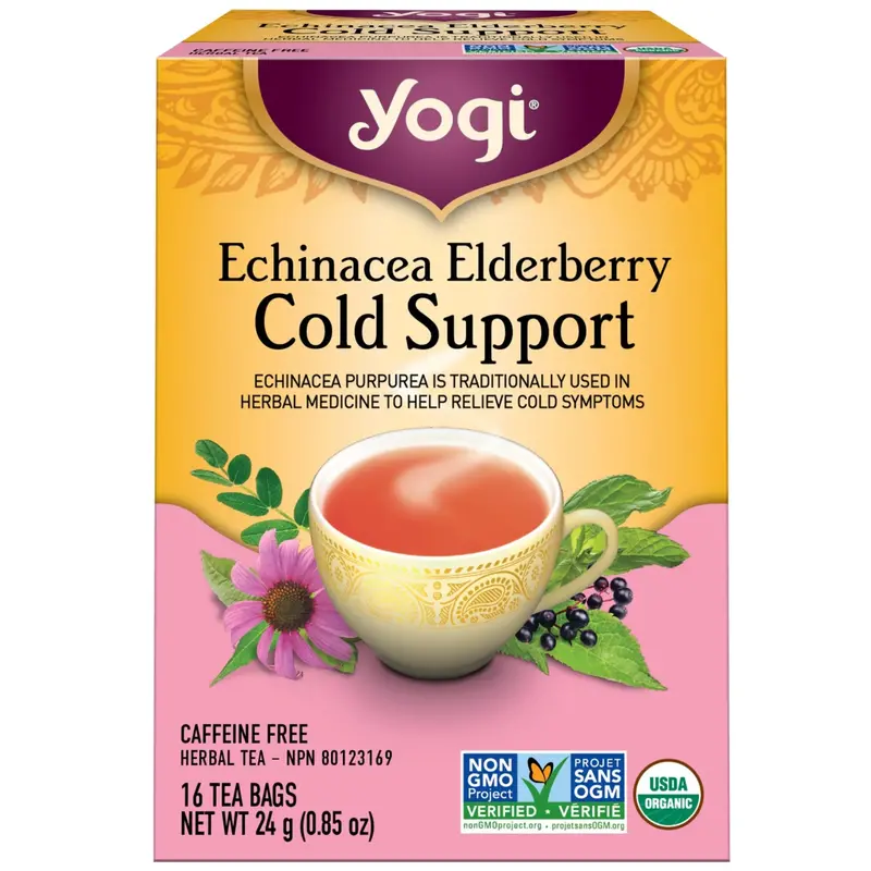 Yogi Echinacea & Elderberry Cold Support Tea – 16 Tea Bags 1