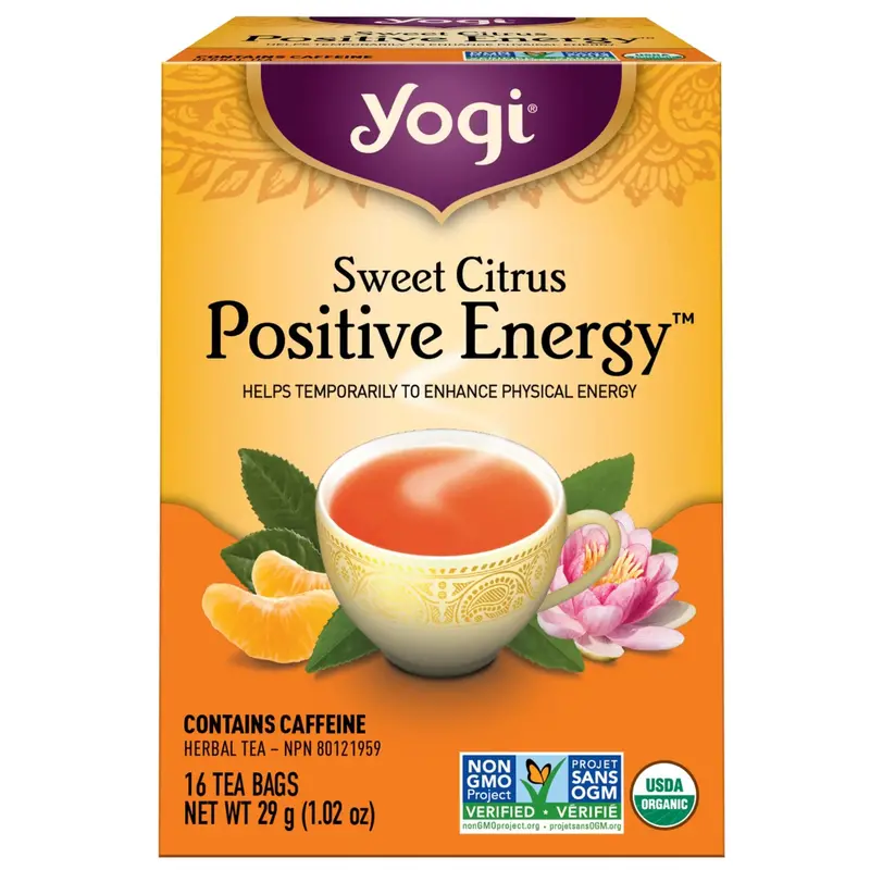 Yogi Sweet Citrus Positive Energy Herbal Tea – 16 Tea Bags 1