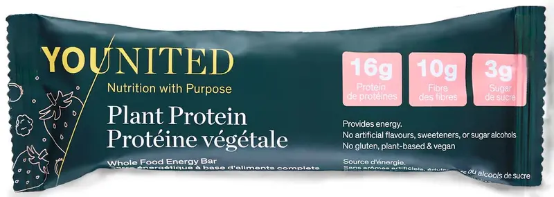 Younited Summer Berries Plant Protein Energy Bar — 60G Vegan Fuel Bar 1