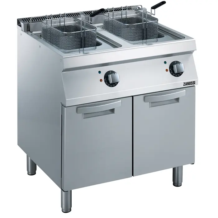 Zanussi 800Mm Freestanding Twin-Tube Deep Fryer (2 × 14L) 1