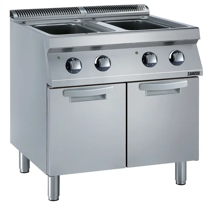 Zanussi 800Mm Freestanding Twin-Wells Pasta Cooker (2 × 24.5L) 1