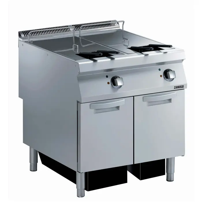 Zanussi Ze800Tv 46L Twin-Well V-Shaped Deep Fryer 1