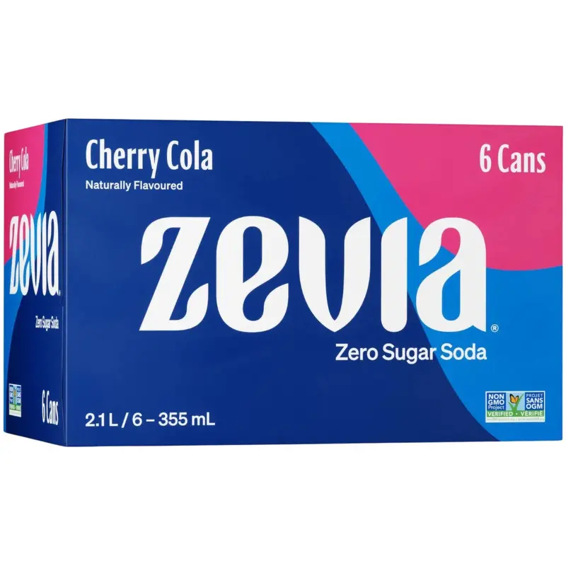 Zevia Cherry Cola – Sugar-Free Sparkling Drink, 6-Pack 1